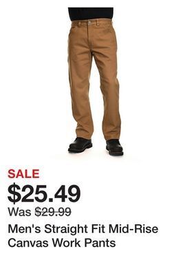 Tractor Supply Company Men's straight fit mid-rise canvas work pants offer