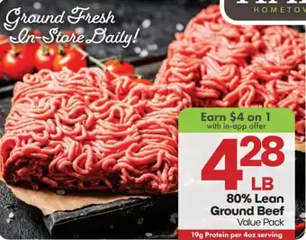 Harp's Market 80% Lean Ground Beef Value Pack offer