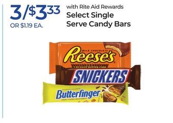 Rite Aid Select single serve candy bars offer