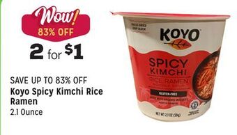 Grocery Outlet Spicy kimchi rice ramen offer