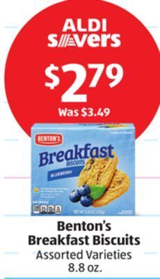 Aldi Benton's breakfast biscuits offer