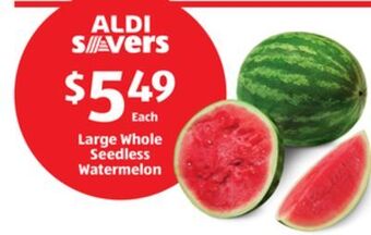 Aldi Large whole seedless watermelon offer