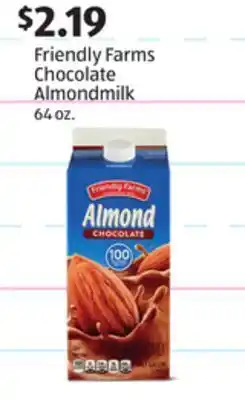 Aldi Friendly farms chocolate almondmilk offer