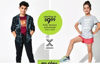 JC Penney Kids' xersion activewear offer