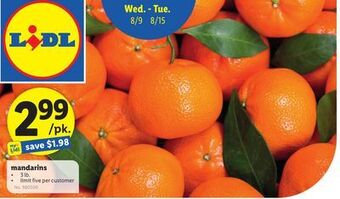 Lidl Mandarins offer