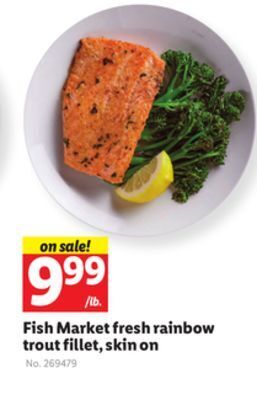 Lidl Fish fresh rainbow trout fillet, skin on offer