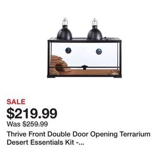 Petsmart Thrive front double door opening terrarium desert essentials kit - 40 gallon offer