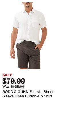 Nordstrom Rodd & gunn ellerslie short sleeve linen button-up shirt offer