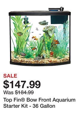 Petsmart Top fin® bow front aquarium starter kit - 36 gallon offer