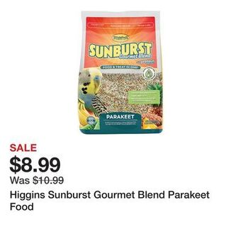 Petsmart Higgins sunburst gourmet blend parakeet food offer