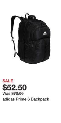 Kohl's Adidas prime 6 backpack offer