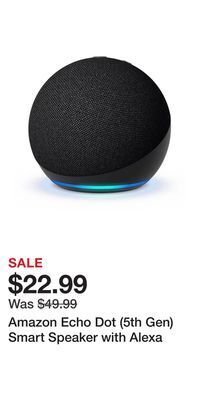 Kohl's Amazon echo dot (5th gen) smart speaker with alexa offer