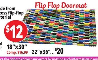 Ocean State Job Lot Flip flop doormat offer