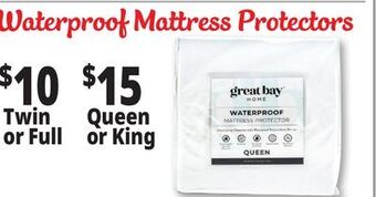 Ocean State Job Lot Waterproof mattress protectors offer