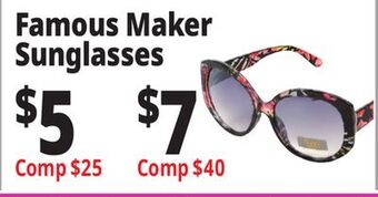 Ocean State Job Lot Famous maker sunglasses offer