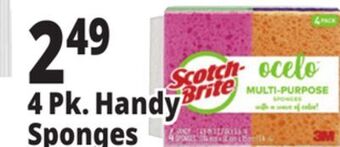 Ocean State Job Lot Ocelo multi-purpose 3m sponges, 4 count offer