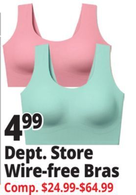 Ocean State Job Lot Dept. store wire-free bras offer