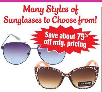 Ocean State Job Lot Sunglasses offer