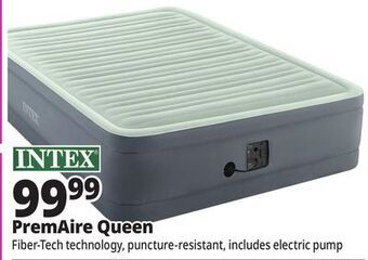Ocean State Job Lot Intex queen dura-beam premaire i elevated air mattress with internal pump offer