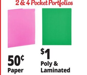 Ocean State Job Lot 2 & 4 pocket portfolios offer