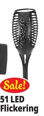 Ocean State Job Lot Solar powered 51 led flickering flame tiki torch light offer