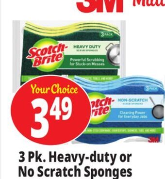 Ocean State Job Lot 3 pk. heavy-duty or no scratch sponges offer