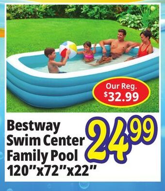Ocean State Job Lot Bestway h2ogo! family swim center inflatable pool, 10' offer
