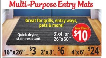 Ocean State Job Lot 3' x 4' scraper entrance mat offer