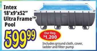 Ocean State Job Lot Intex 18' x 9' x 52 ultra frame pool set offer