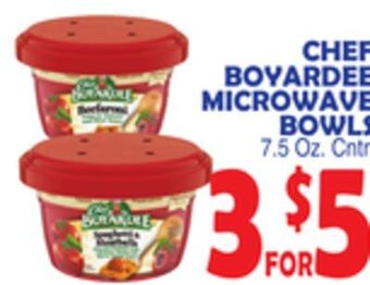 Bravo Supermarkets Chef boyardee microwave bowls offer