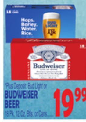 Bravo Supermarkets Budweiser beer offer