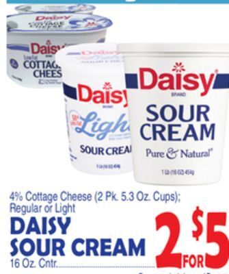Bravo Supermarkets Daisy sour cream 16 oz. cntr offer