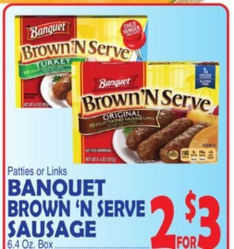 Bravo Supermarkets Banquet brown'n serve sausage offer