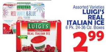 Bravo Supermarkets Luigi's real italian ice offer