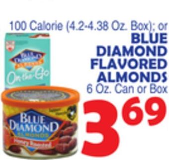 Bravo Supermarkets Blue diamond flavored almonds 6 oz. can or box offer
