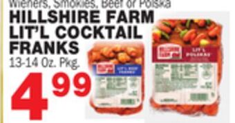 Bravo Supermarkets Hillshire farm lit'l cocktail franks offer
