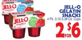 Bravo Supermarkets Jell-o gelatin snacks offer