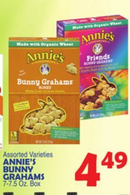 Bravo Supermarkets Annie's bunny grahams offer