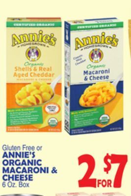 Bravo Supermarkets Annie's organic macaroni & cheese offer