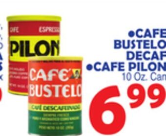 Bravo Supermarkets Cafe bustelo decaf, cafe pilon offer