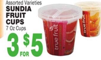 Bravo Supermarkets Sundia fruit fruit cups offer