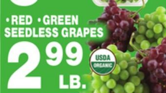 Bravo Supermarkets Red, green seedless grapes offer