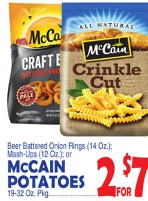 Bravo Supermarkets Mccain potatoes 19-32 oz. pkg. offer