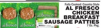 Bravo Supermarkets Al fresco chicken breakfast sausage patties offer