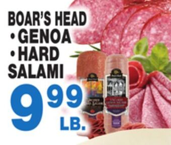 Bravo Supermarkets Boar's head genoa, hard salami offer