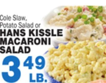 Bravo Supermarkets Hans kissle macaroni salad offer