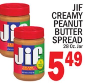 C Town Jif creamy peanut butter spread offer
