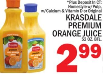 C Town Krasdale premium orange juice offer