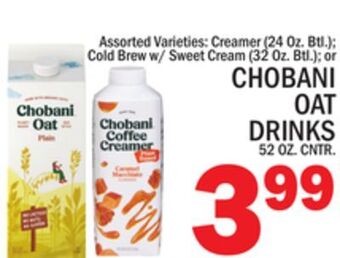 C Town Chobani oat drinks 52 oz. cntr offer