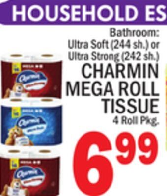 C Town Charmin mega roll tissue 4 roll pkg. offer
